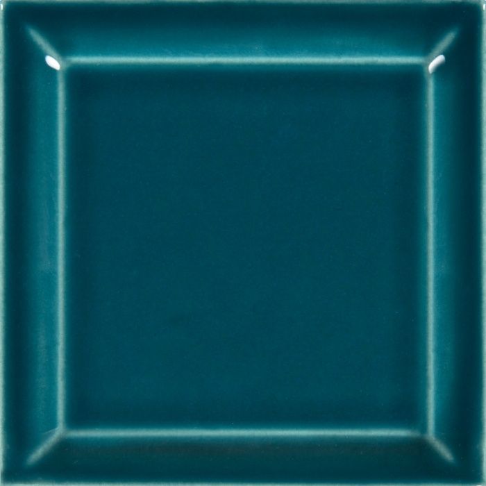 Кафель для печей и каминов Hein цвет Сине-зеленый глянцевый № 13200