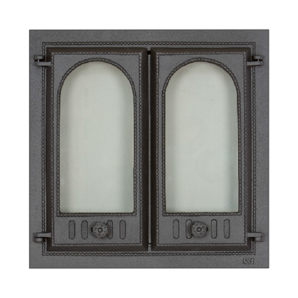 Двери для каминов со стеклом двустворчатые SVT 400