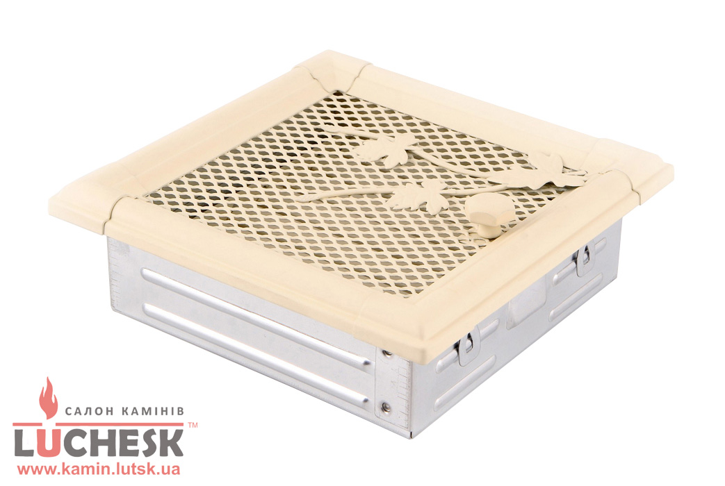 Решётка каминная вентиляционная Parkanex RETRO 16 × 16 см слоновая кость с жалюзи