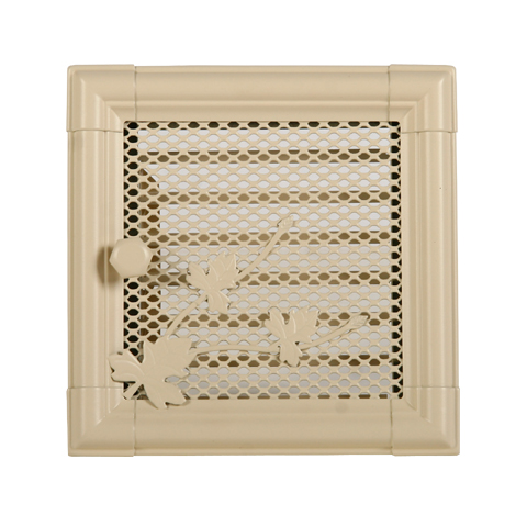 Вентиляционная решётка для камина Parkanex RETRO 16 × 16 см слоновая кость с жалюзи