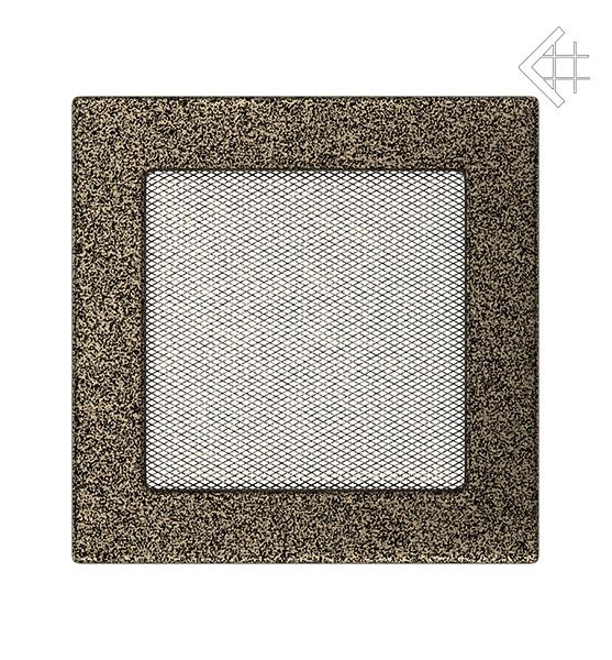 Вентиляционная решётка для камина Kratki чёрно-золотая 17 × 17 см