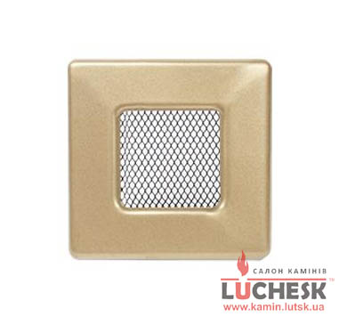 Вентиляционная решётка для камина Kratki Золотая 11 × 11 см