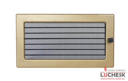 Вентиляционная решётка для камина Kratki Золотая 17 × 30 см с жалюзи