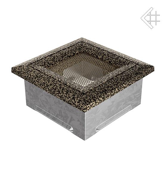 Решётка каминная вентиляционная Kratki Оскар чёрно-золотая 11 × 11 см