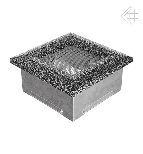 Решётка каминная вентиляционная Kratki Оскар чёрно-серебряная 11 × 11 см