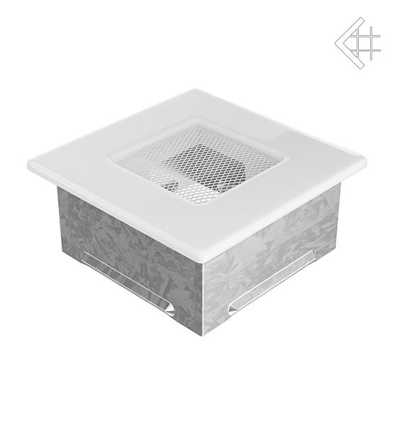 Решётка каминная вентиляционная Kratki Оскар белая 11 × 11 см