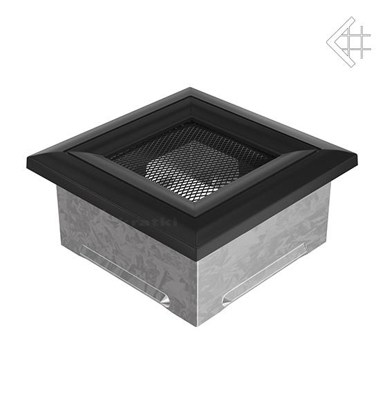 Решётка каминная вентиляционная Kratki Оскар чёрная 11 × 11 см