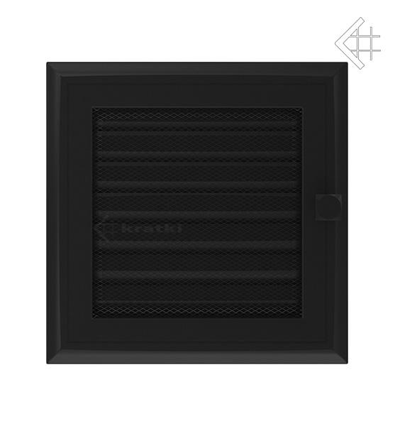Вентиляционная решётка для камина Kratki Оскар чёрная 17 × 17 см с жалюзи