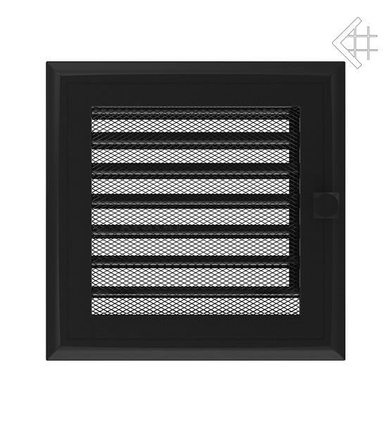 Решётка каминная вентиляционная Kratki Оскар чёрная 17 × 17 см с жалюзи
