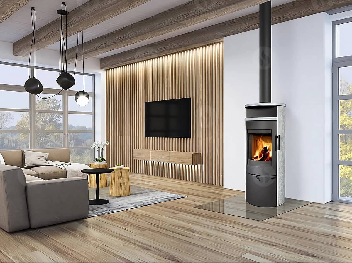 Печь-камин Romotop Lugo N 02 камень Печь-камин Romotop Lugo N 02 камень