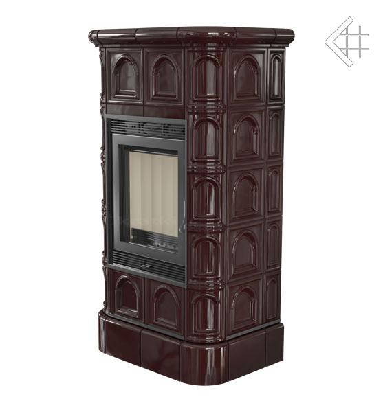 Печь-камин Kratki Blanka 8 кафель коричневая