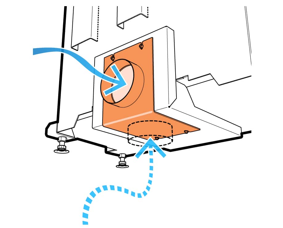 Уникальное подключения подачи воздуха – можно подавать воздух сбоку или снизу