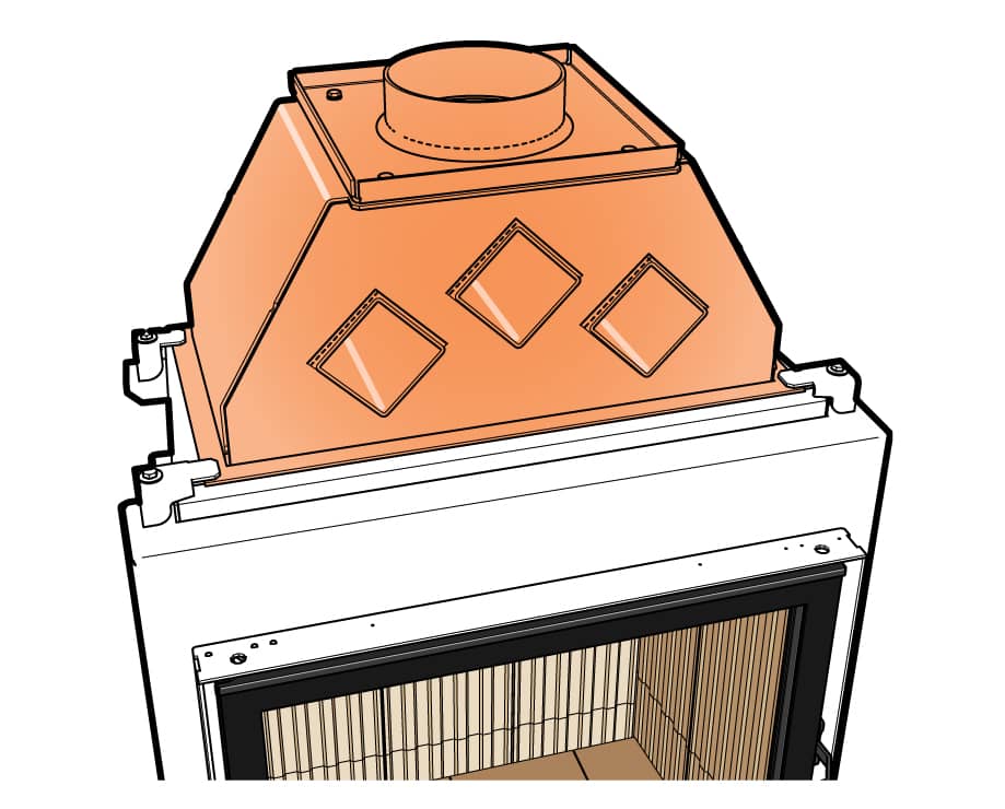 Равномерное распределение тепла обеспечивает эффективное нагревание верхнего модуля