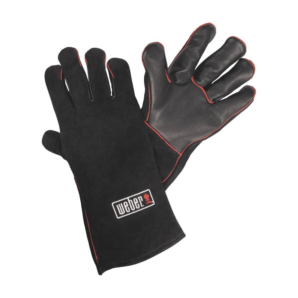 Кожаные жаропрочные перчатки Weber защитят от ожогов при гриллинге