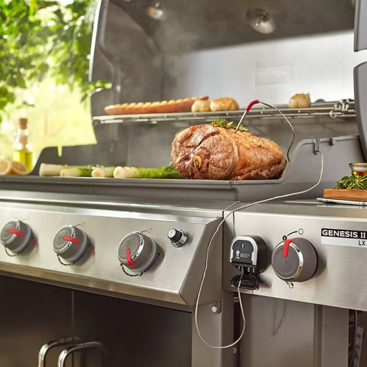 Контроль температуры мяса в гриле Weber Genesis II E-315 GBS Контроль температуры мяса в гриле Weber Genesis II E-315 GBS