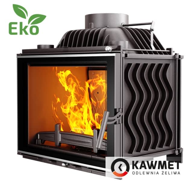 Топка Kawmet W17 Dekor (12,3 kW) Eco с прямым жаростойким стеклом