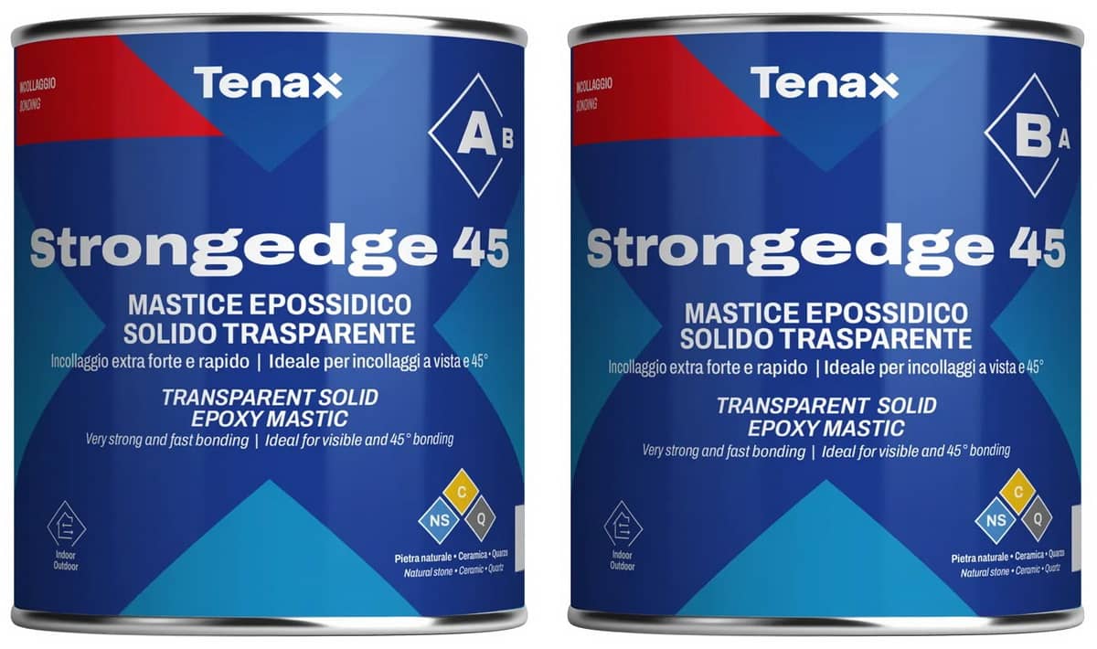 Клей эпоксидный Tenax StrongEdge 45 A+B 1 0,5 л для ремонта мрамора и гранита