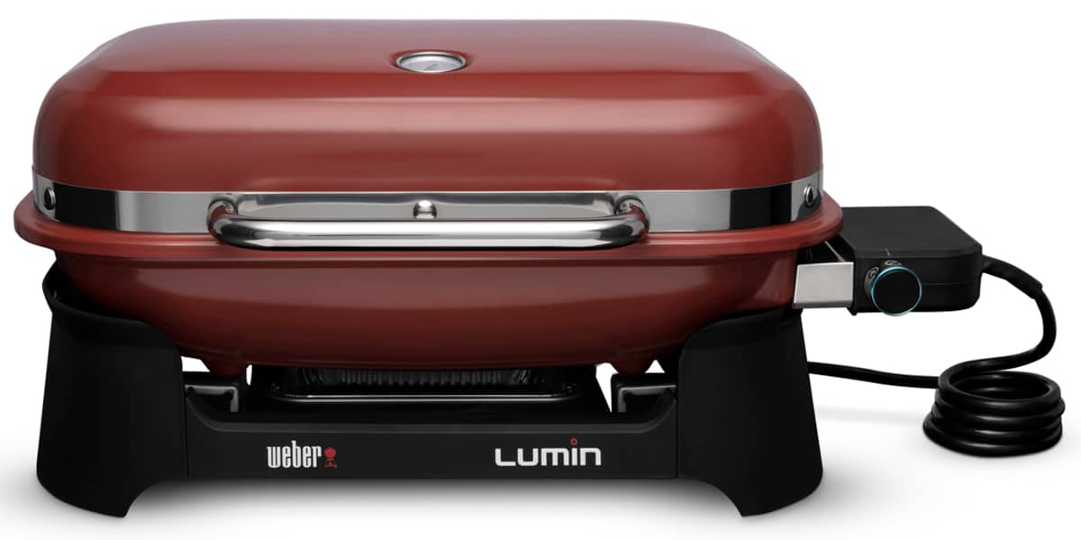 Электрический портативный гриль Weber Lumin Compact 2000, красный