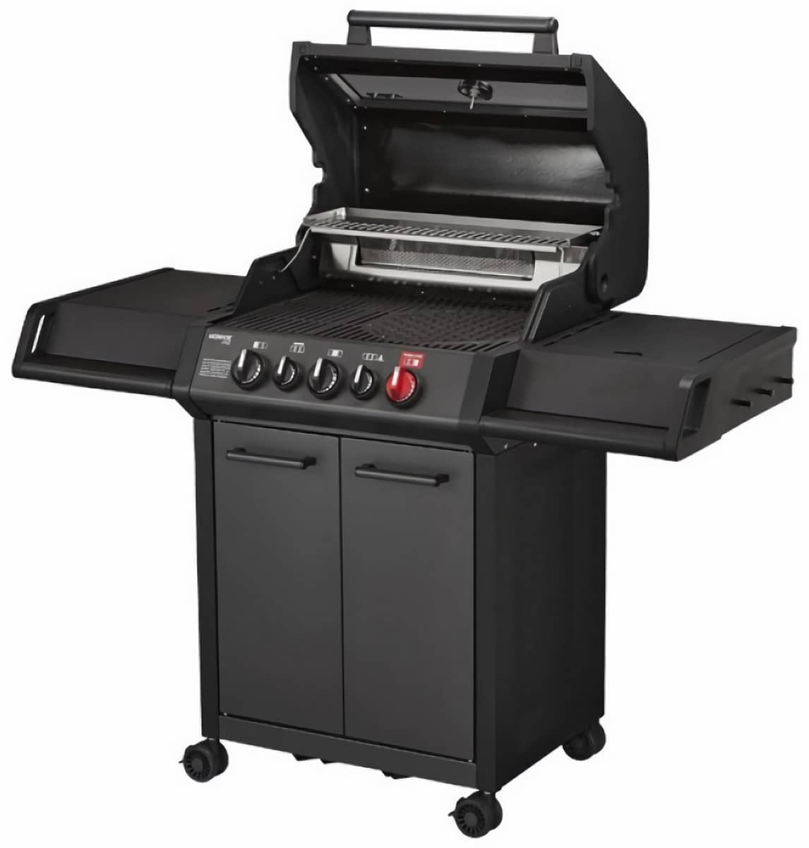 Газовый гриль Enders Monroe Pro 3 Sik Turbo - Shadow с открытой крышкой Газовый гриль Enders Monroe Pro 3 Sik Turbo - Shadow с открытой крышкой