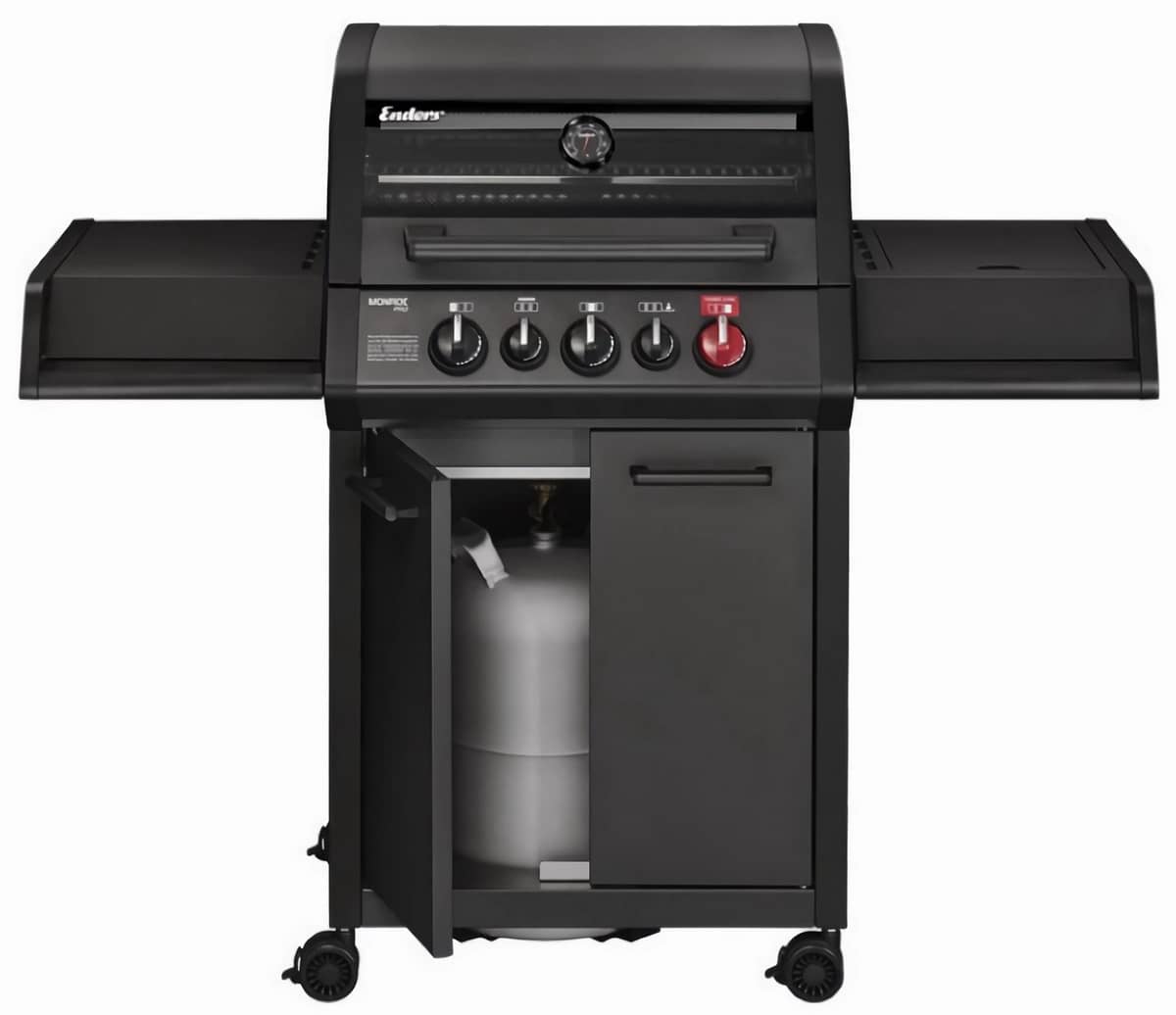 Газовый гриль Enders Monroe Pro 3 Sik Turbo - Shadow со шкафчиком Газовый гриль Enders Monroe Pro 3 Sik Turbo - Shadow со шкафчиком
