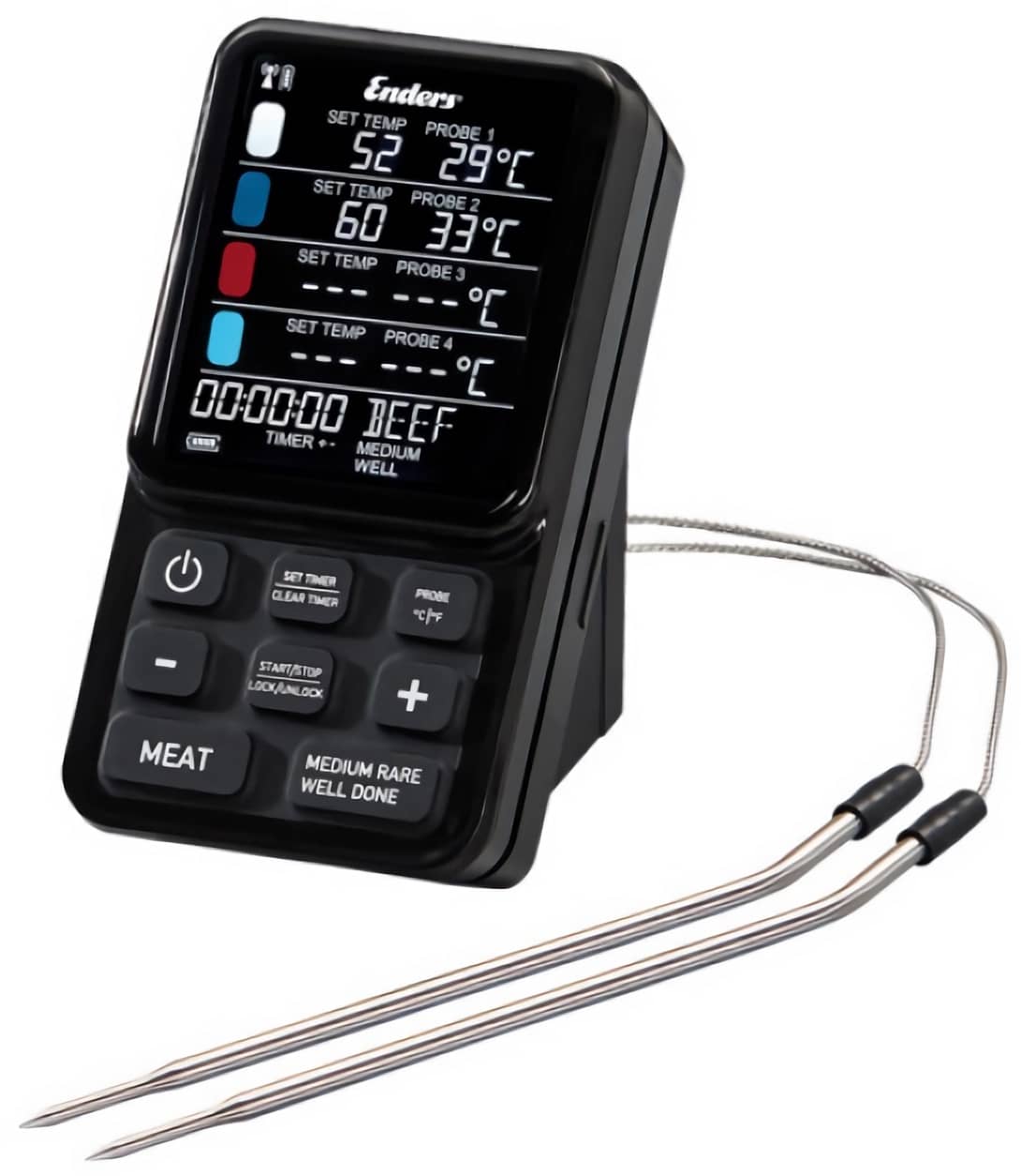 Термометр для гриля Enders с радиосигналом до 100 м Термометр для гриля Enders с радиосигналом до 100 м