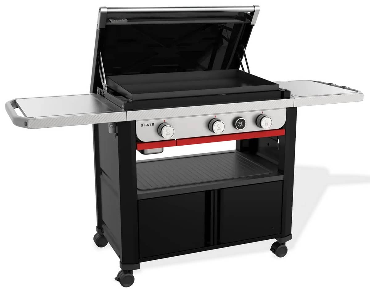 Газовый гриль Weber Slate GPD 76 см с открытой крышкой Газовый гриль Weber Slate GPD 76 см с открытой крышкой