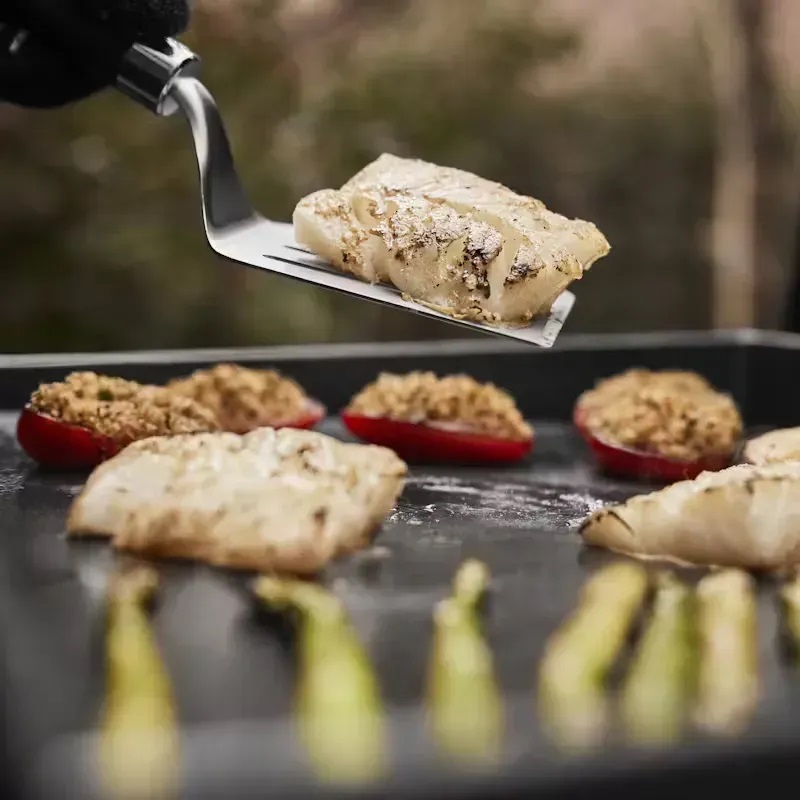 Приготовление на гриле Weber Slate GP 56 cm Premium Приготовление на гриле Weber Slate GP 56 cm Premium