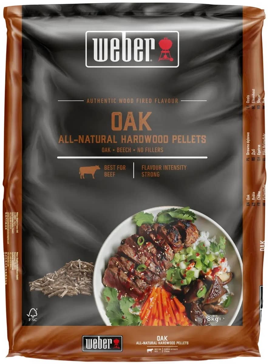 Древесные пеллеты Weber FSC из дуба, 8 кг Древесные пеллеты Weber FSC из дуба, 8 кг