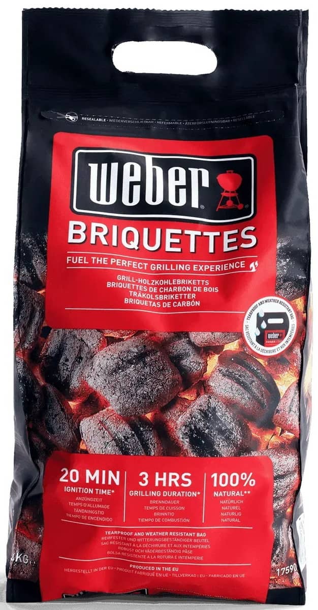 Брикеты угольные Weber 4 кг для барбекю и гриля Брикеты угольные Weber 4 кг для барбекю и гриля
