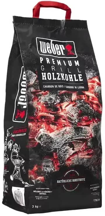 Древесный уголь Weber 3 кг из древесины бука, граба, березы и дуба Древесный уголь Weber 3 кг из древесины бука, граба, березы и дуба