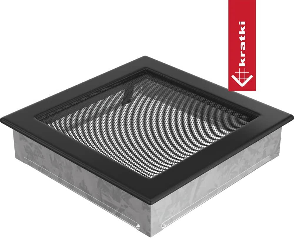 Вентиляционная решетка Kratki 22C черная 220×220 мм Вентиляционная решетка Kratki 22C черная 220×220 мм